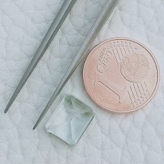 Gemma Sciolta di Acquamarina, Taglio Smeraldo Ottagono Sfaccettato a Mano, 9x7x4 mm, 2,45 ct Gemma Sciolta di Acquamarina, Taglio Smeraldo Ottagono Sfaccettato a Mano, 9x7x4 mm, 2,45 ct