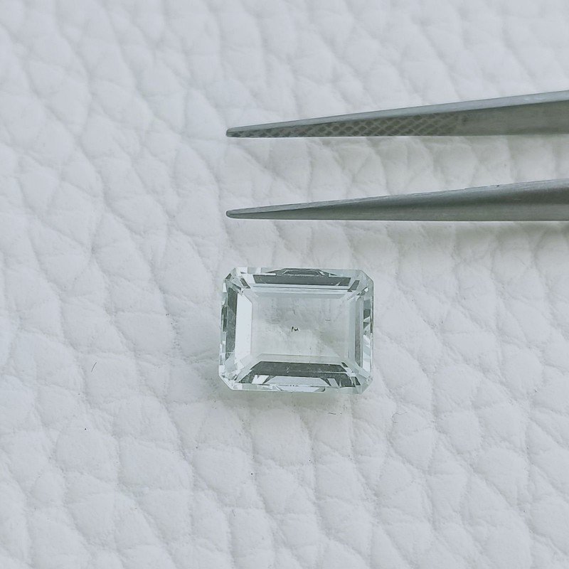 Acquamarina Taglio Smeraldo Ottagono Sfaccettato A Mano Gemma Sciolta 9X7X4mm 2,45 Carati 1pz