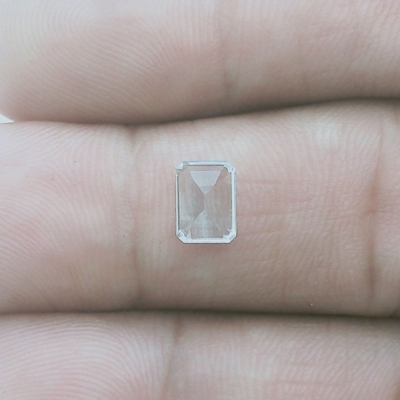 Acquamarina Taglio Smeraldo Ottagono Sfaccettato A Mano Gemma Sciolta 6X5X3mm 0,75 Carati 1pz
