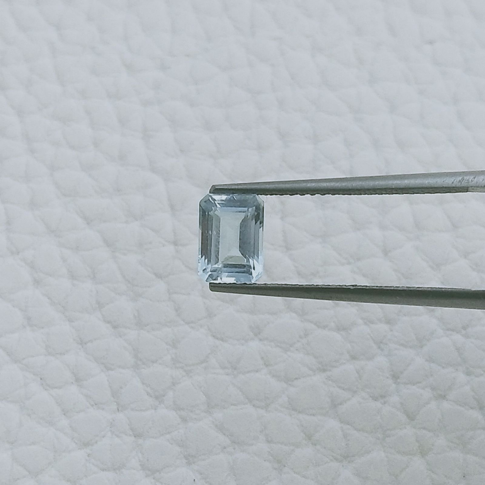 Acquamarina Taglio Smeraldo Ottagono Sfaccettato A Mano Gemma Sciolta 6X5X3mm 0,75 Carati 1pz