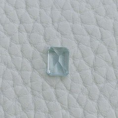 Gemma Sciolta di Acquamarina, Taglio Smeraldo Ottagono Sfaccettato a Mano, 6x5x3 mm, 0,75 ct