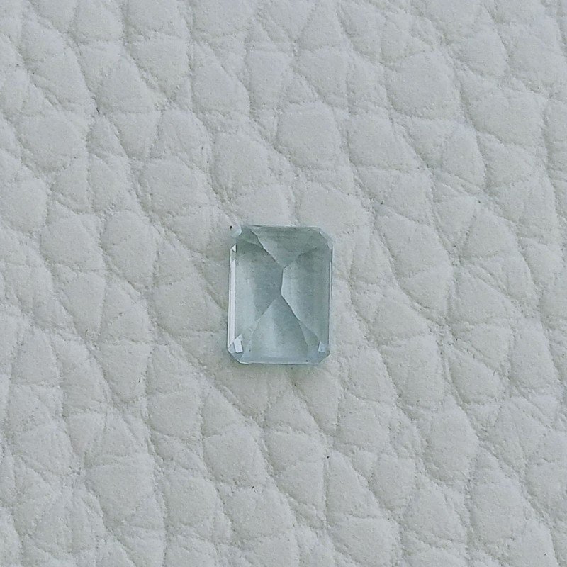 Acquamarina Taglio Smeraldo Ottagono Sfaccettato A Mano Gemma Sciolta 6X5X3mm 0,75 Carati 1pz
