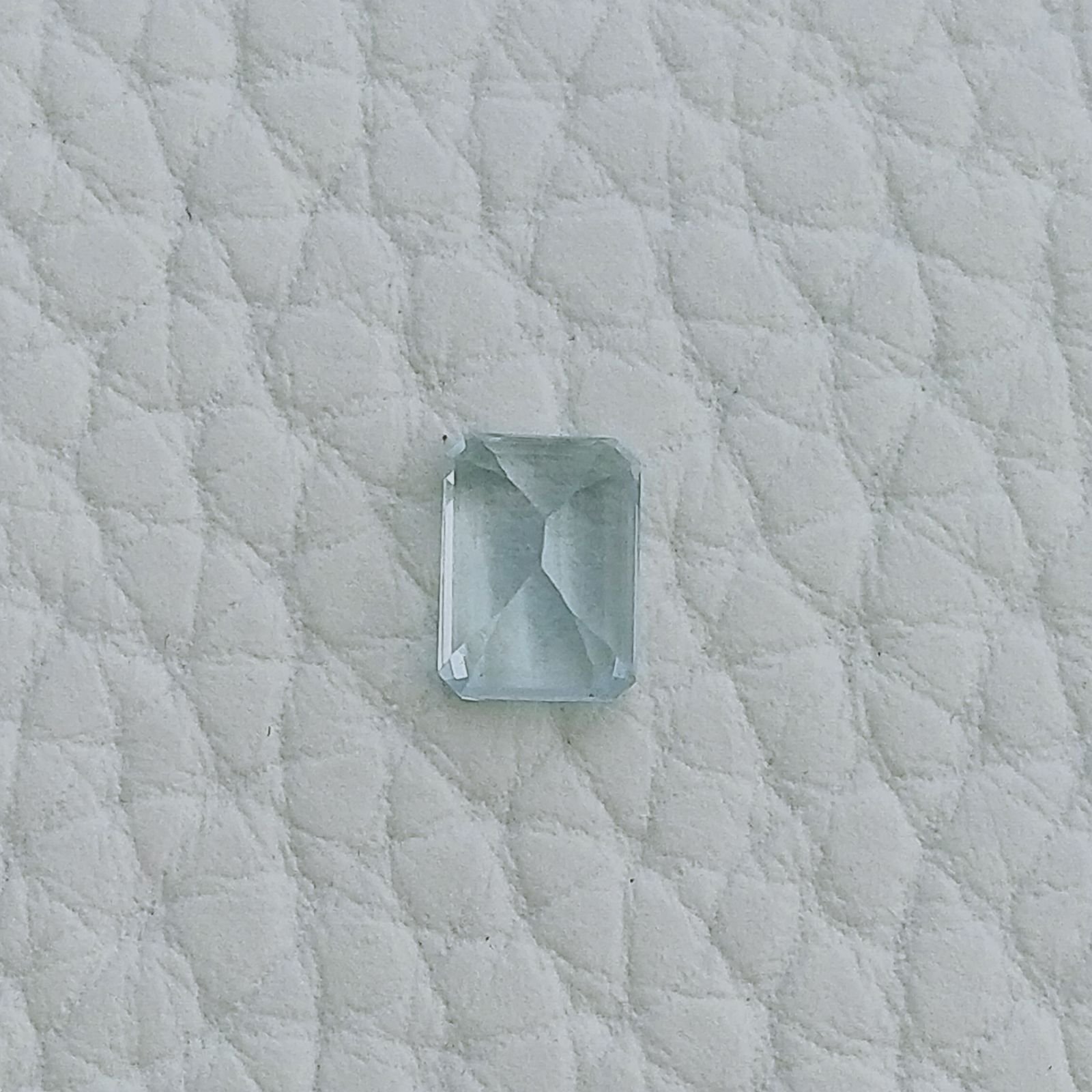 Acquamarina Taglio Smeraldo Ottagono Sfaccettato A Mano Gemma Sciolta 6X5X3mm 0,75 Carati 1pz