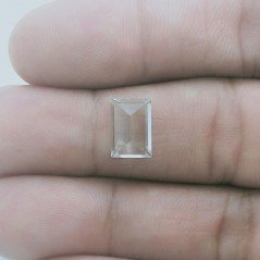 Acquamarina Forma Rettangolo Sfaccettato A Mano Gemma Sciolta 10X6X4mm 2,15 Carati 1pz