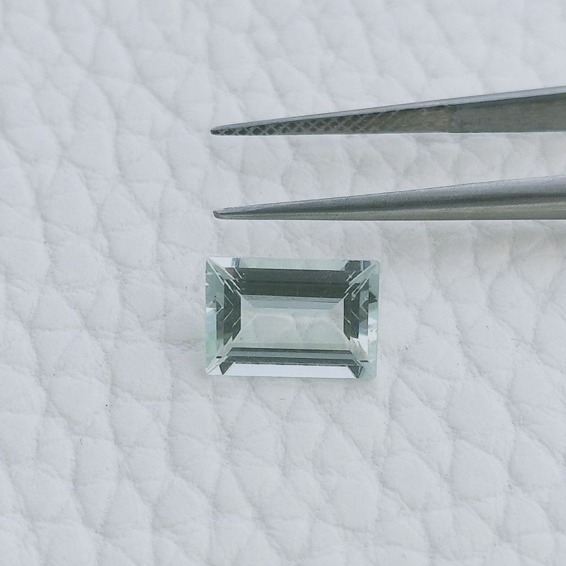 Acquamarina Forma Rettangolo Sfaccettato A Mano Gemma Sciolta 10X6X4mm 2,15 Carati 1pz
