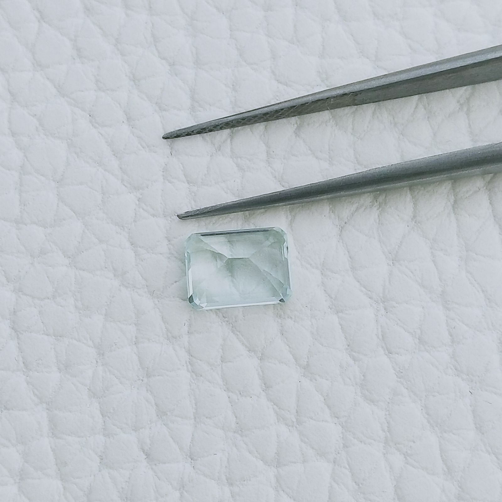 Acquamarina Forma Ottogonale Sfaccettato A Mano Gemma Sciolta 7,50X5,50X4mm 1,60 Carati 1pz