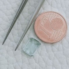 Gemma Sciolta di Acquamarina, Taglio Ottagono Sfaccettato a Mano, 7,50x5,50x4 mm, 1,60 ct