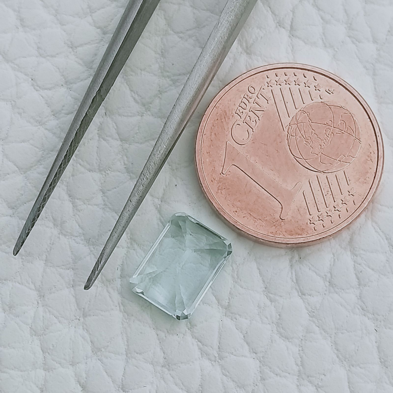 Acquamarina Forma Ottogonale Sfaccettato A Mano Gemma Sciolta 7,50X5,50X4mm 1,60 Carati 1pz
