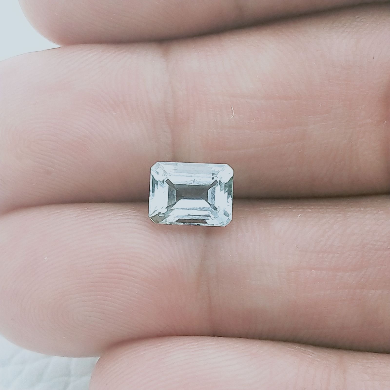 Acquamarina Forma Ottogonale Sfaccettato A Mano Gemma Sciolta 7,50X5,50X4mm 1,60 Carati 1pz