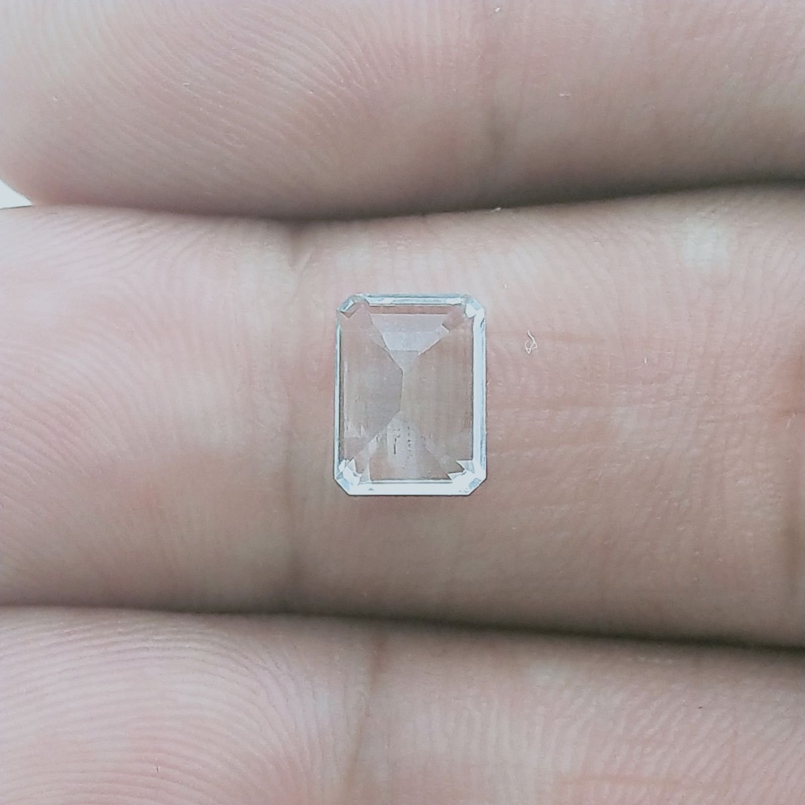 Acquamarina Forma Ottogonale Sfaccettato A Mano Gemma Sciolta 7,50X5,50X4mm 1,60 Carati 1pz