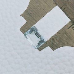 Gemma Sciolta di Acquamarina, Taglio Ottagono Sfaccettato a Mano, 7,50x5,50x4 mm, 1,60 ct