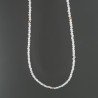 Collana Girocollo Con Labradorite Madagascar Tondo Sfaccettato Diamond Cut 2mm E Chiusura In Argento 925-Oro Rosa