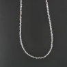 Collana Girocollo Con Labradorite Madagascar Tondo Sfaccettato Diamond Cut 2mm E Chiusura In Argento 925-Oro Rosa