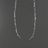Collana Girocollo Con Ematite Naturale Forma Esagonale Sfaccettato E Chiusura In Argento 925-Rodiato