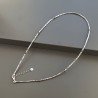 Collana Girocollo Con Ematite Argento Forma Esagonale Sfaccettato E Chiusura In Argento 925-Rodiato