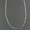 Collana Girocollo Con Ematite Argento Forma Esagonale Sfaccettato E Chiusura In Argento 925-Rodiato