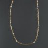 Collana Girocollo Con Ematite Dorato Forma Esagonale Sfaccettato E Chiusura In Argento 925-Dorato