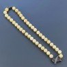 Collana Girocollo Con Pietre Dure Calcite Gialla Annodate A Mano E Chiusura In Argento 925 1pz
