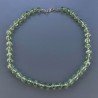 Collana Girocollo Con Cristallo Verde A Mano,Distanziatore E Chiusura In Ottone 1pz