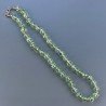 Collana Girocollo Con Cristallo Verde A Mano,Distanziatore E Chiusura In Ottone 1pz