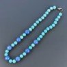 Collana Girocollo Con Pietre Dure Giada Annodate A Mano E Chiusura In Ottone 1pz