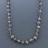 Collana A Nodo Orafo Dorato Pietre Dure Con Labradorite Madagascar Rondelle Liscio 7-8mm Annodato A Mano