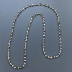 Collana A Nodo Orafo Dorato Pietre Dure Con Labradorite Madagascar Rondelle Liscio 5-6mm Annodato A Mano Collana A Nodo Orafo Dorato Pietre Dure Con Labradorite Madagascar Rondelle Liscio 5-6mm Annodato A Mano