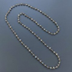 Collana A Nodo Orafo Dorato Pietre Dure Con Labradorite Madagascar Rondelle Liscio 5-6mm Annodato A Mano Collana A Nodo Orafo Dorato Pietre Dure Con Labradorite Madagascar Rondelle Liscio 5-6mm Annodato A Mano