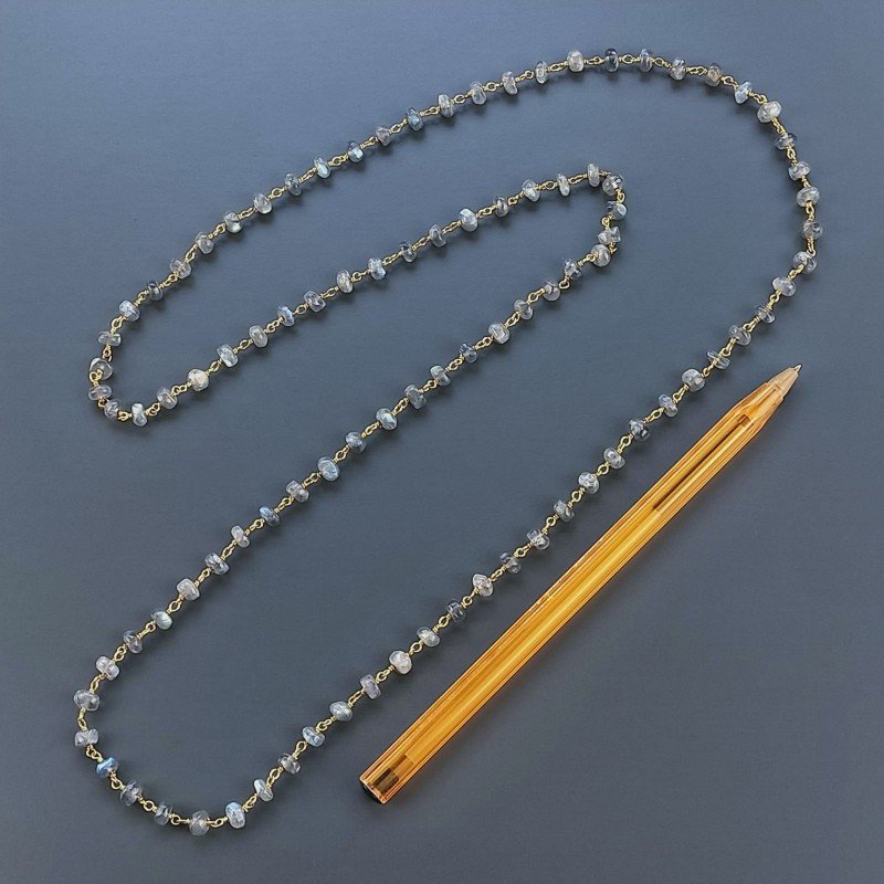 Collana A Nodo Orafo Dorato Pietre Dure Con Labradorite Madagascar Rondelle Liscio 5-6mm Annodato A Mano Collana A Nodo Orafo Dorato Pietre Dure Con Labradorite Madagascar Rondelle Liscio 5-6mm Annodato A Mano