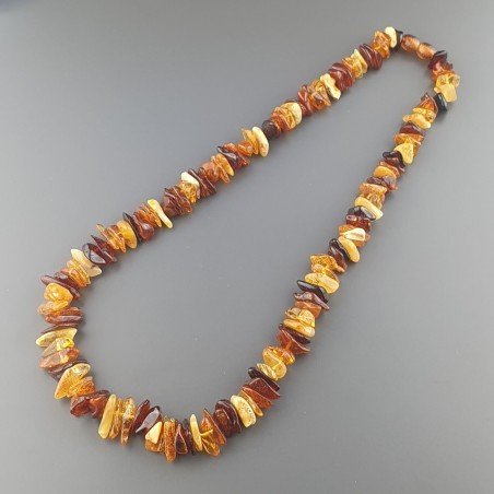 Collana Girocollo Ambra Baltica Multicolor Chips Irregolare 36,60gm 1pz
