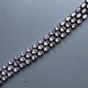 Bracciale Tennis 3 Fili Con Ametista Rosa Di Francia Naturale Ovale Sfaccettato Brunito -1pz
