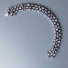 Bracciale Tennis 3 Fili Con Ametista Rosa Di Francia Naturale Ovale Sfaccettato Brunito -1pz
