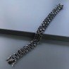 Bracciale Tennis 3 Fili Con Radice Di Zaffiro Naturale Ovale Sfaccettato Brunito -1pz