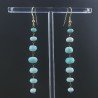 Orecchini In Argento 925 Gradazione A Nodo Orafo Dorato Con Opale Azzurro Celeste Rondelle Sfaccettato A Mano