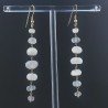 Orecchini In Argento 925 Gradazione A Nodo Orafo Dorato Con Pietra Di Luna (Adularia) Rondelle Sfaccettato A Mano