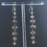 Orecchini In Argento 925 Gradazione A Nodo Orafo Dorato Con Pietra Di Luna Chocolate Rondelle Sfaccettato A Mano