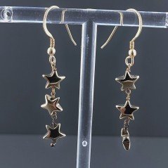 Orecchini A Nodo Orafo Dorato Con Ematite Dorato Forma Stella A Mano