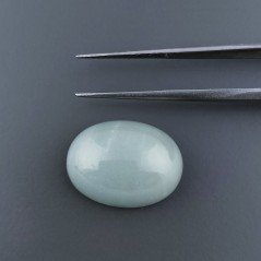 Cabochon di Acquamarina Ovale, 20x14x8 mm, 18,10 ct, Fatto a Mano