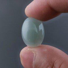 Cabochon di Acquamarina Ovale, 20x14x8 mm, 18,10 ct, Fatto a Mano