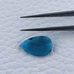 Topazio Londra Idrotermale Taglio Goccia Sfaccetata A Mano Gemme Sciolte 15X9X3mm 3,10 Carati 1pz