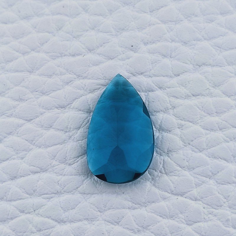 Topazio Londra Idrotermale Taglio Goccia Sfaccetata A Mano Gemme Sciolte 15X9X3mm 3,10 Carati 1pz