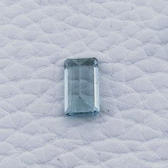 Gemma Sciolta di Acquamarina, Taglio Ottagono Sfaccettato a Mano, 10x5x3 mm, 1,80 ct