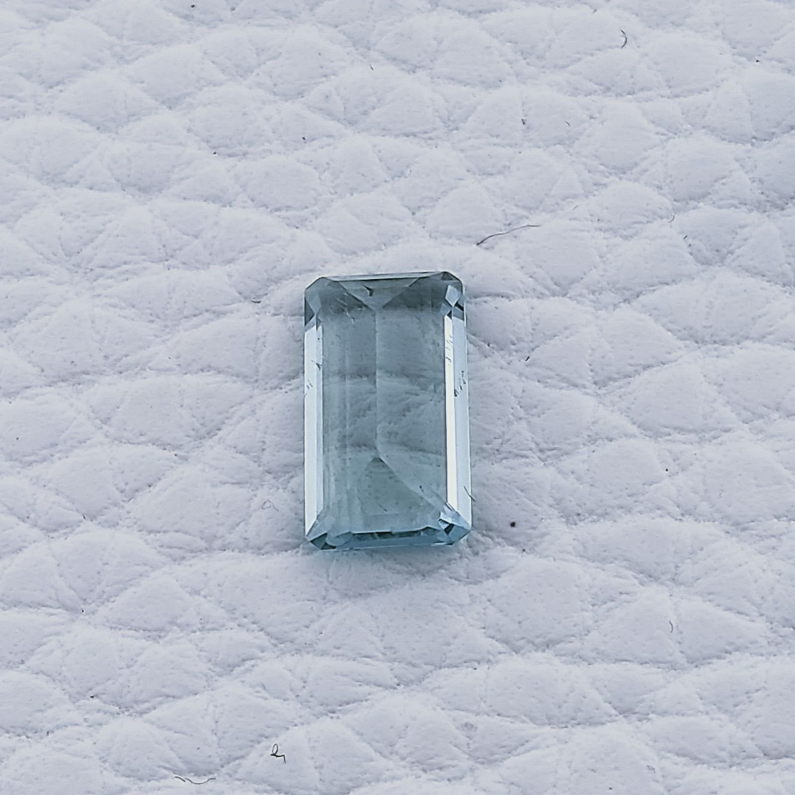 Acquamarina Forma Ottogonale Sfaccettato A Mano Gemma Sciolta 10X5X3mm 1,80 Carati 1pz