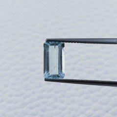 Gemma Sciolta di Acquamarina, Taglio Ottagono Sfaccettato a Mano, 10x5x3 mm, 1,80 ct