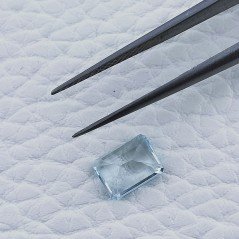 Gemma Sciolta di Acquamarina, Taglio Smeraldo Ottagono Sfaccettato a Mano, 7x5x3 mm, 1,35 ct Gemma Sciolta di Acquamarina, Taglio Smeraldo Ottagono Sfaccettato a Mano, 7x5x3 mm, 1,35 ct