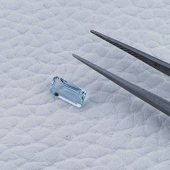 Acquamarina Taglio Smeraldo Ottagono Sfaccettato A Mano Gemma Sciolta 8X4X2mm 0,65 Carati 1pz
