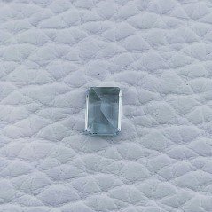 Gemma Sciolta di Acquamarina, Taglio Smeraldo Ottagono Sfaccettato a Mano, 6x5x3 mm, 1,00 ct