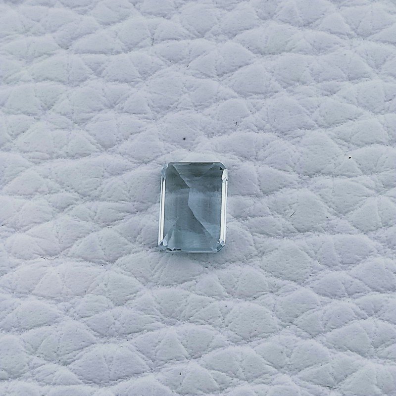 Acquamarina Taglio Smeraldo Ottagono Sfaccettato A Mano Gemma Sciolta 6X5X3mm 1,00 Carati 1pz