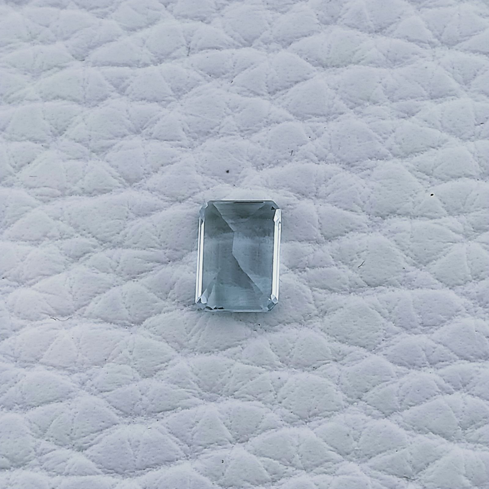 Acquamarina Taglio Smeraldo Ottagono Sfaccettato A Mano Gemma Sciolta 6X5X3mm 1,00 Carati 1pz