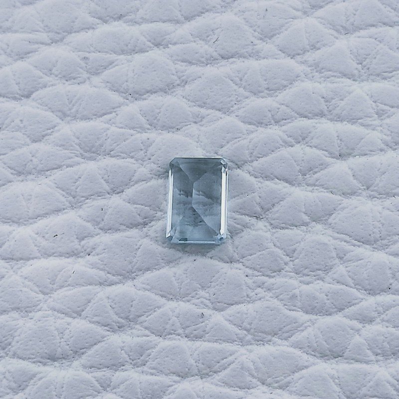 Acquamarina Taglio Smeraldo Ottagono Sfaccettato A Mano Gemma Sciolta 6X4X3mm 0,55 Carati 1pz